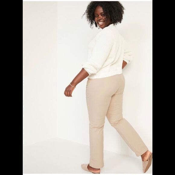 Old Navy Mid Rise Boot Cut Khaki Pants - Picture 5 of 9